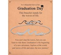 Shuxin Graduation Gifts for Her 2025, Graduation Presents for Daughter Women Gils, The Wave of Life Bracelet for Teen Girls, Christmas Stocking Fillers