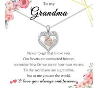 Shuxin Grandma Gifts from Grandchildren, Heart Necklace Jewellery Gifts for Grandma Nana Nanny Nan, Christmas Birthday Gifts with Gift Box