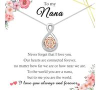 Shuxin Nana Gifts from Grandchildren, Infinity Pendant Nana Necklace for Women Jewellery Gifts for Grandma Nana Nanny Nan Granny, Christmas Birthday Mothers Day Present