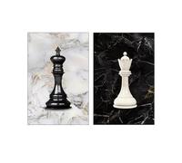SHUYINGHENGXIE 2pieces Chess Poster Wall Art Canvas Painting Living Room Bedroom Corridor Decor No Frame-30x40cmX2