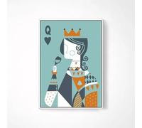 SHUYINGHENGXIE Modern Abstract Poker King Queen Poster Print Wall Art Picture Home Decor Canvas Painting No Frame-B_30x40cm