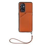 SHUYIT Case for OnePlus 9 Pro, Premium PU Leather Wallet Case with Card Holder Stand Slots Magnetic Clasp Shockproof Soft TPU Protective Cover Case for OnePlus 9 Pro, Brown