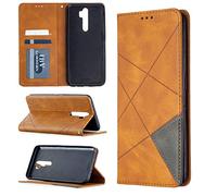 SHUYIT Case for Oppo A5 2020 / A9 2020, Shockproof PU Leather Case Notebook Flip Wallet Case with Magnetic Closure Stand Card Slots TPU Bumper Protective Cover for Oppo A5 2020 / A9 2020, Yellow