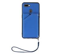 SHUYIT Case for Oppo A5S / A7 / A12, Premium PU Leather Wallet Case with Card Holder Stand Slots Magnetic Clasp Shockproof Soft TPU Protective Cover Case for Oppo A5S / A7 / A12, Blue