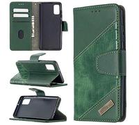 SHUYIT Case for Samsung Galaxy A41, Shockproof Premium PU Leather Case Book Flip Wallet Case with Magnetic Closure Stand Card Slots TPU Bumper Phone Cover for Samsung Galaxy A41, Green