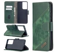 SHUYIT Case for Samsung Galaxy S30 Ultra / S21 Ultra, Premium PU Leather Case Book Flip Wallet Case with Magnetic Closure Stand Card Slots TPU Bumper Cover for Galaxy S30 Ultra / S21 Ultra, Green