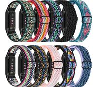 ShuYo Adjustable Elastic Nylon Watch Band Compatible with Fitbit Luxe for Women Men,Soft Stretch Replacement Band for Fitbit Luxe Fitness and Wellness Tracker