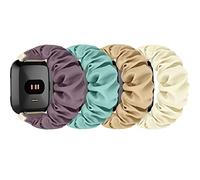 ShuYo Scrunchie Watch Bands for Fitbit Versa/Versa 2 / Versa Lite/Versa SE Women Men,Replacement Soft Nylon Stretchy Wristabnd For Fitbit Versa Smart Watch