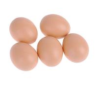 SHUZHENG 5 Pcs Realistic Brown Chicken Eggs, Fake Plastic Eggs Artificial Chicken Eggs,Painting and Realistic Egg,for Crafts Arts Imitation Dummy Eggs, Fake Eggs
