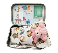 SHUZHENG A Little Pocket Bear Hug, First Day at School Bear in a Box