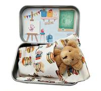 SHUZHENG A Little Pocket Bear Hug, First Day at School Bear in a Box