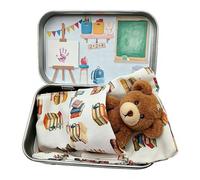 SHUZHENG A Little Pocket Bear Hug, First Day at School Bear in a Box
