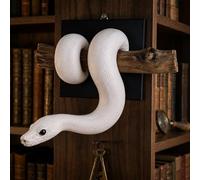 SHUZHENG Golden Ball Python Wall Sculpture, Realistic Snake Wall Decor, Resin Python Hanging Walls Art,Symbol of Strength & Prosperity, Resin Snake Walls Decor for Homes Bedroom Office