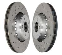 SHW Front Brake Discs 380mm Drilled x2 R90 For BMW M2 Comp CS F80 M3 M4 F82 F83