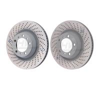 SHW Performance Rear Drilled Brake Discs 350mm x2 PORSCHE 911 997 Turbo S GT3 RS
