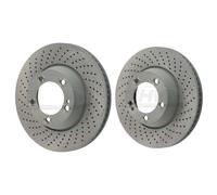 SHW Rear Brake Discs 330x28mm x2 For Porsche 911 991 Carrera /4/4S/GTS Targa
