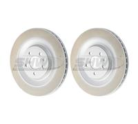 SHW Rear Brake Discs Smooth 356x28mm X2 For Porsche Macan 95B Turbo/GTS/S/2.0