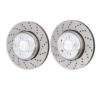 SHW Rear Drilled Brake Discs 350x24mm R90 X2 For BMW M3 E90 E92 E93 / 1M E82