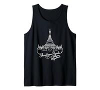 Shwedagon Pagoda Yangon Myanmar Art Souvenir Tank Top