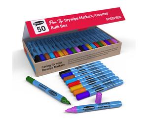 Shwme Fn Slm Drywipe Markr AST PK50