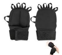 SHXLYNLHB Weighted Training Gloves for Hand Stability and Dexterity - Fingerless Grip Strengthening Gloves for Trembling, Endurance, Boxing and Fine Motor Skills (Black, Universal Size)