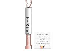 Shxupjn Be Kind of a B Necklace | Mantra Pendant Vertical Bar Necklace Adjustable,Friendship Encouragement Necklace for Girl Ladies