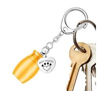 Shxupjn Pet Urn Keychain - Dog Urn Keychain Keepsake Cylinder - Cylinder Sympathy Loss of Pet Keyring, Memorial Pendant Keychain for Puppy Love
