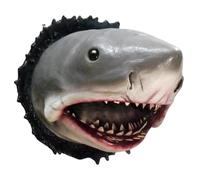 Shxupjn Shark Wall Trophy Sculpture | Resin Shark Trophy Statue Decoration,Scary Great Shark Sculpture Art Decoration for Home, Living Room, Bedroom, Hall