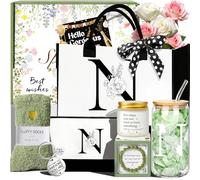 SHXWELL Personalized Christmas Birthday Gifts for Women Initial Gifts | Customised Initial Gifts for Teacher Best Friend Nurse Wife Mom Daughter Sister, Get Well Thank you Gift