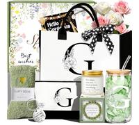 SHXWELL Personalized Christmas Birthday Gifts for Women Initial Gifts | Customised Initial Gifts for Teacher Best Friend Nurse Wife Mom Daughter Sister, Get Well Thank you Gift