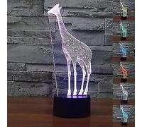 Shxx 3D Giraffe Lamp Night Light Touch Table Desk Optical Illusion Lamps 7 Color Changing Lights Home Decoration Xmas Birthday Gift Xq-3D247