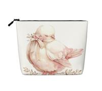 Shy Bird Large Capacity Travel Makeup Bag for Women,Waterproof Single-Ply Imitation Hemp Portable Zipper Cosmetic BagCosmetic Organizer Pouch