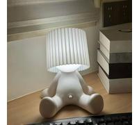 Shy Boy Table Lamp - Creative Little Man Night Light for Bedroom, Eye Protection, Decor (B-White)