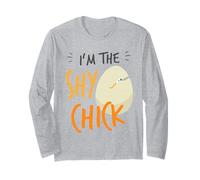 Shy Chick Easter Chick Sayings for The Easter Egg Hunt Long Sleeve T-Shirt