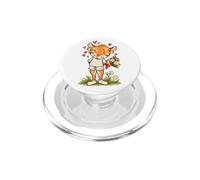 Shy Fawn With Flowers Cute Funny Deer Lover Woodland PopSockets PopGrip for MagSafe
