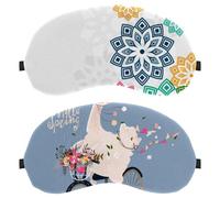 Shy Happy Unicron Riding Bicycle Flower 2-Pack Light-Blocking Soft Breathable Eye Masks Sleep Mask Eye Patch