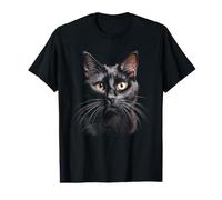 Shy Hiding Black Kitten - Kids & Adults Baby Cat Animal Value Graphic T-Shirt