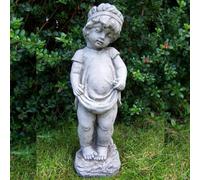 Shy Little Girl Garden Ornament