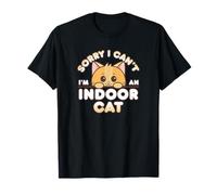 Shy Orange Kitty Sorry I Can't I'm An Indoor Cat T-Shirt