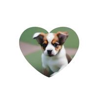 Shy Puppy Pattern Car Air Fresheners 4 Pcs Heart Shape Hanging Aromatherapy Tablets Scented Fresheners For Bedroom Bathroom