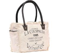Shy Shy Bags Sel De Mer Upcycled Canvas Hand Bag Upcycled Canvas & Cowhide Tote Bag Radiant Upcycled Leather Bag, Black and White, 13 Inch ( Length ) x 5 Inch ( Width ) x 10 Inch ( Height )