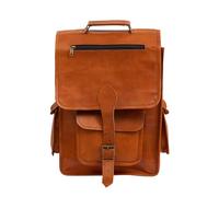 Shy Shy Let's Touch The Sky 16" Vintage leather Backpack Laptop Messenger Bag Lightweight College Rucksack Sling for Men Women