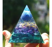 SHY878 Handmade Lapis Lazuli Sphere Orgone Pyramid Amethyst Malachite Crystal Healing Orgonite 60mm (Size : 60mm)