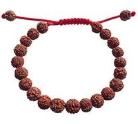 SHYAM JEWELRY HUB Rudraksha Beads Wrist Bracelet for Meditation Yoga 8mm Size Adjustable Bracetel, Small, Brown