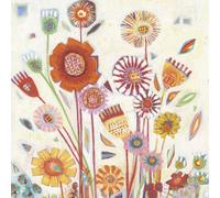 Shyama Ruffell "Summer Blooms Canvas Print, Multi-Colour, 40 x 40 cm