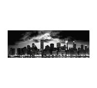 SHYAMIC Large Abstract Wall Art, Black And White City View Canvas Picture Art Wall Decor, Abstract Painting Artwork for Living Room Bedroom Office Home Decoration - 20x60cm Unframed