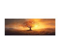 SHYAMIC Large Abstract Wall Art, Tree Of Life Sunshine Canvas Picture Wall Art, Abstract Painting Artwork for Bathroom Living Room Bedroom Office Home Decoration - 30x90cm Unframed