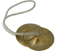 SHYAMVUN Manjeera Hand Cymbals, Bronze, Hand Hammered, 3.5 Inches, Indian Percussion Instrument for Hindu Bhajans
