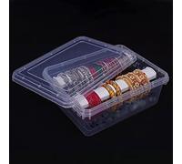 SHYAMVUN Transparent Bangle Storage Box for Women | Chudi & Jewellery Organiser with 2 Rod Partition | Portable Box for Bangles, Bracelets, Watches & Accessories