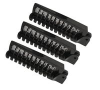 SHYCELOHES 3pcs Portable Foldable Anti-Static Hair Brush Set for Travel, Mini Pocket Combs for Women and, Compact Small Hairbrushes in Obsidian Black